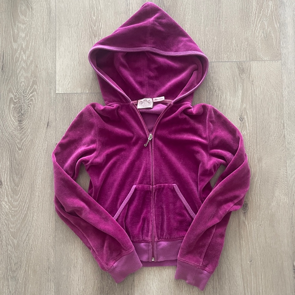 Girls Juicy Couture Velour Zip Up